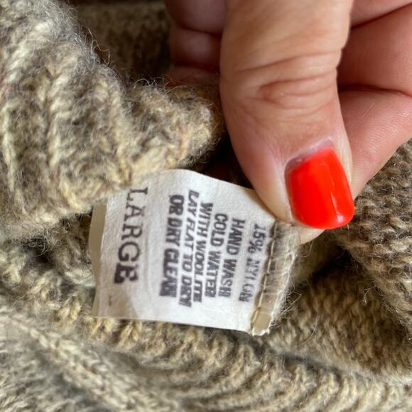 Vintage 80s Coastal Academia Fisherman Henley Quiet Luxury Grandpa Sweater M - Picture 5 of 8